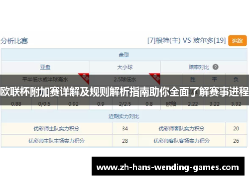 欧联杯附加赛详解及规则解析指南助你全面了解赛事进程 欧联杯附加赛详解及规则解析指南助你全面了解赛事进程